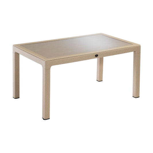 Lale Rattan Masa Camlı 90x150 cm