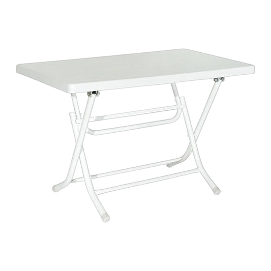Lavanta Katlanır Metal Ayaklı Masa 70x120 cm Orjinal Beyaz