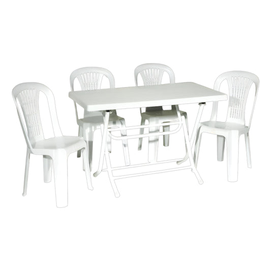 Lavanta Katlanır Metal Ayaklı Masa Takımı 70x120 cm